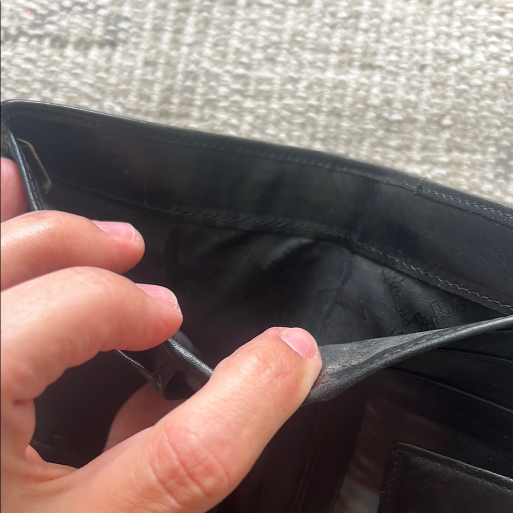Vintage Paloma Picasso Black Leather Wallet - Picture 6 of 7